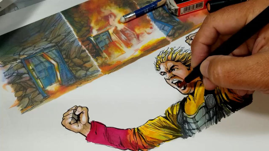 Jax & Jillian comic book illustration